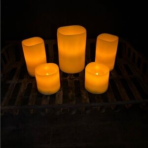 Flameless LED Candle Set - Warm Yellow Glow